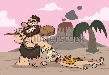 cartoon-caveman-dragging-a-cave-woman_31004170.jpg